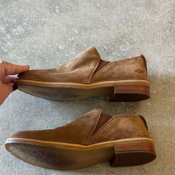 UGG Women's Brown Suede Loafers - Picture 6 of 9